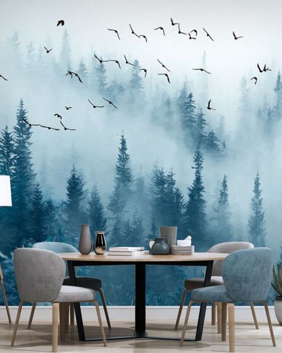 Fotomurales Bosque en la niebla